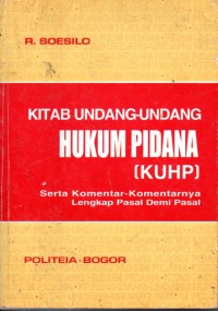 Image of Kitab Undang - Undang Hukum Pidana (KUHP)