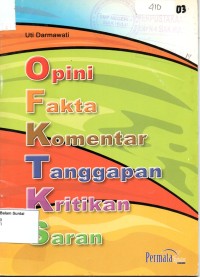 Image of Opini fakta komentar tanggapan kritikan saran