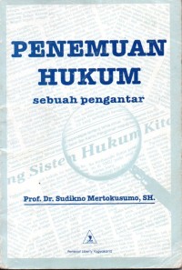 Image of Penemuan hukum sebuah pengantar